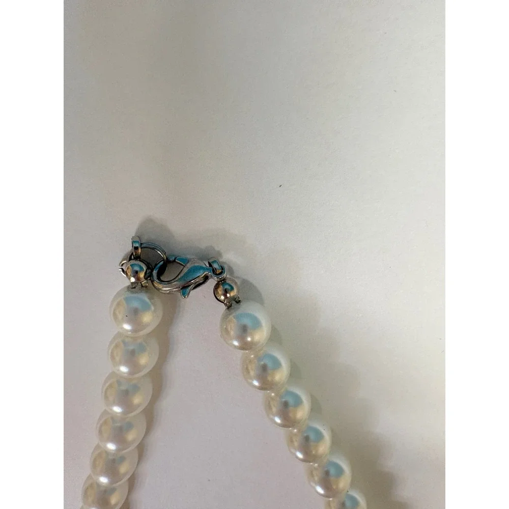 Vtg Style Faux Pearl Necklace Lot 5 Pieces White Cream Multi Strand Layered - Picture 5 of 16